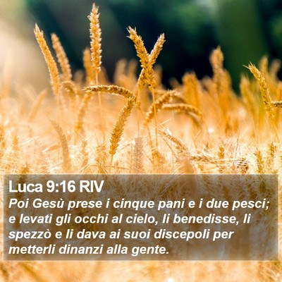 Luca 9:16 RIV Bible Verse Image