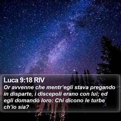 Luca 9:18 RIV Bible Verse Image