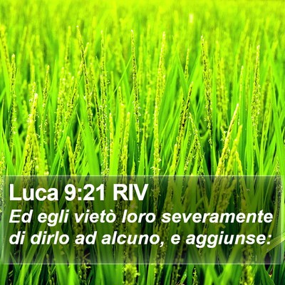 Luca 9:21 RIV Bible Verse Image