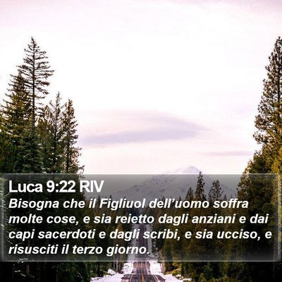 Luca 9:22 RIV Bible Verse Image
