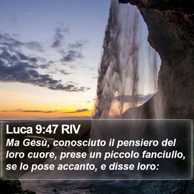 Luca 9:47 RIV Bible Verse Image