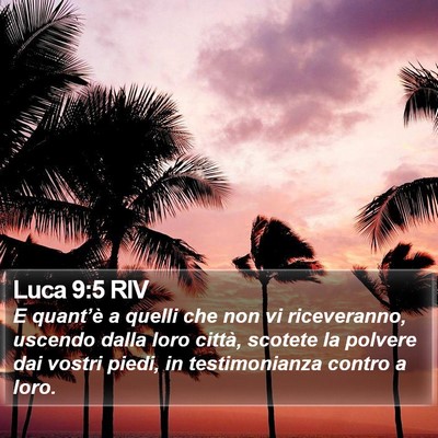 Luca 9:5 RIV Bible Verse Image