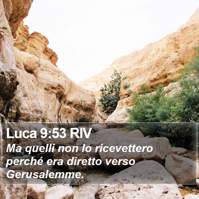 Luca 9:53 RIV Bible Verse Image
