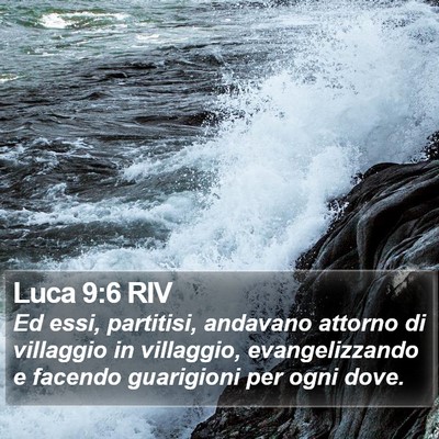 Luca 9:6 RIV Bible Verse Image