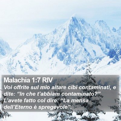 Malachia 1:7 RIV Bible Verse Image