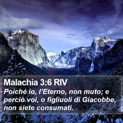 Malachia 3:6 RIV Bible Verse Image