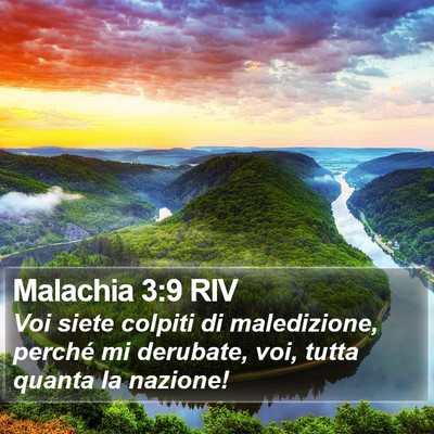 Malachia 3:9 RIV Bible Verse Image