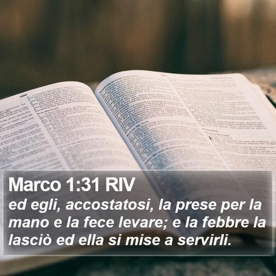Marco 1:31 RIV Bible Verse Image