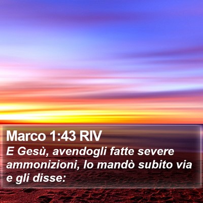 Marco 1:43 RIV Bible Verse Image