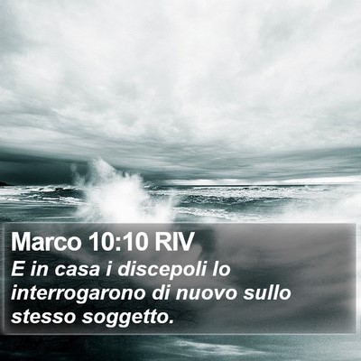 Marco 10:10 RIV Bible Verse Image