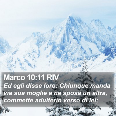 Marco 10:11 RIV Bible Verse Image