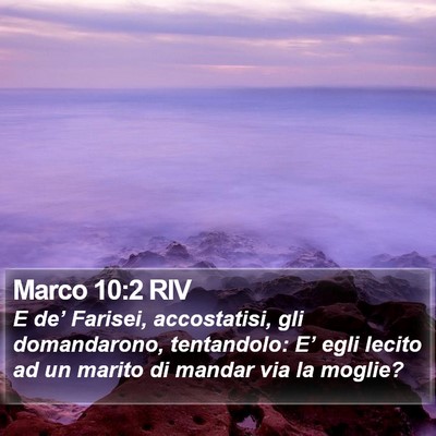 Marco 10:2 RIV Bible Verse Image