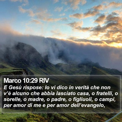 Marco 10:29 RIV Bible Verse Image