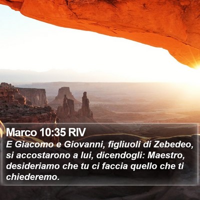 Marco 10:35 RIV Bible Verse Image
