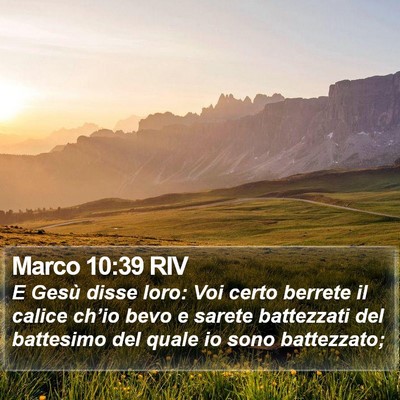 Marco 10:39 RIV Bible Verse Image