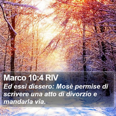 Marco 10:4 RIV Bible Verse Image