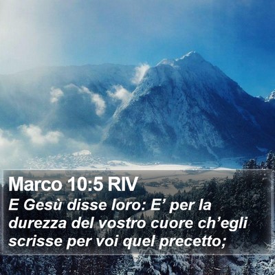 Marco 10:5 RIV Bible Verse Image
