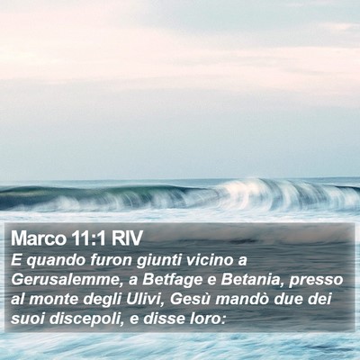 Marco 11:1 RIV Bible Verse Image