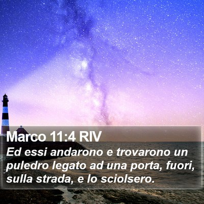 Marco 11:4 RIV Bible Verse Image