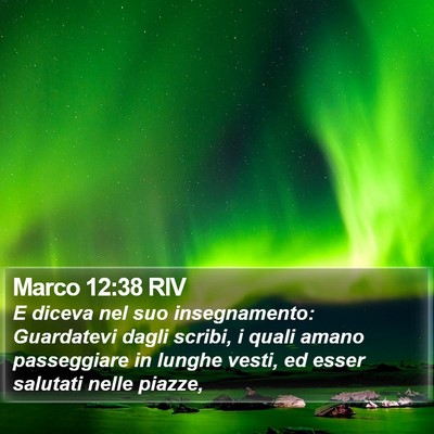 Marco 12:38 RIV Bible Verse Image