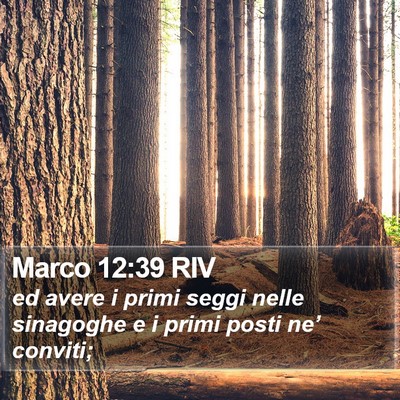 Marco 12:39 RIV Bible Verse Image