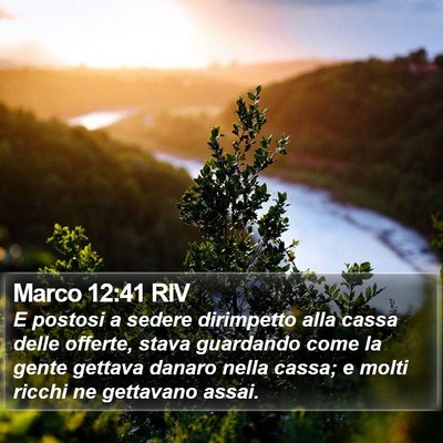 Marco 12:41 RIV Bible Verse Image