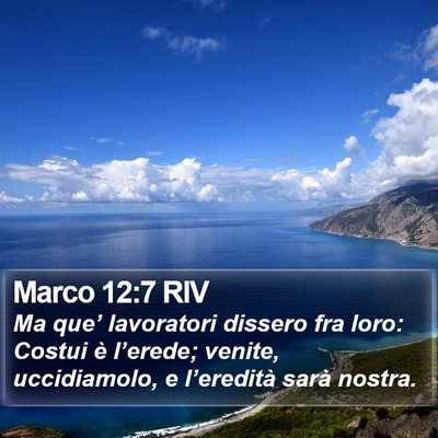 Marco 12:7 RIV Bible Verse Image