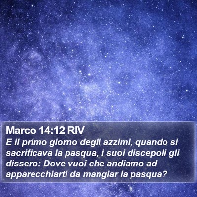 Marco 14:12 RIV Bible Verse Image
