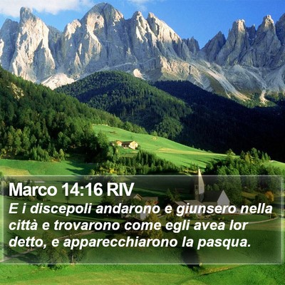 Marco 14:16 RIV Bible Verse Image