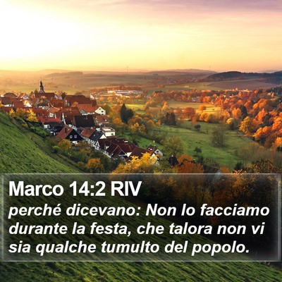 Marco 14:2 RIV Bible Verse Image