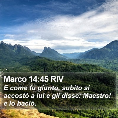 Marco 14:45 RIV Bible Verse Image