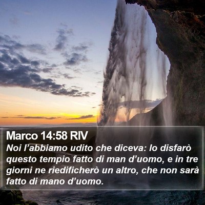 Marco 14:58 RIV Bible Verse Image