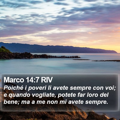 Marco 14:7 RIV Bible Verse Image