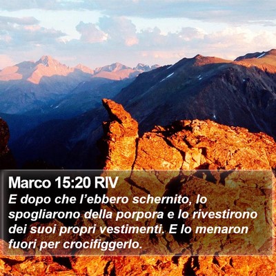 Marco 15:20 RIV Bible Verse Image