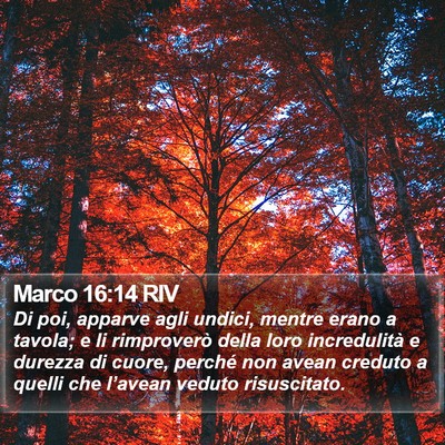 Marco 16:14 RIV Bible Verse Image