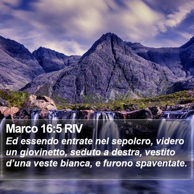 Marco 16:5 RIV Bible Verse Image