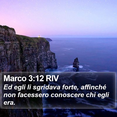 Marco 3:12 RIV Bible Verse Image
