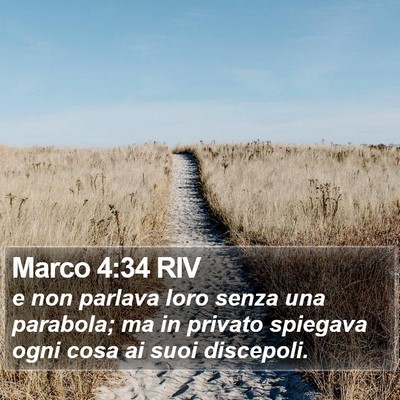Marco 4:34 RIV Bible Verse Image