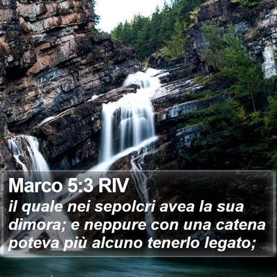 Marco 5:3 RIV Bible Verse Image
