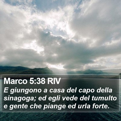 Marco 5:38 RIV Bible Verse Image