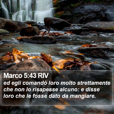 Marco 5:43 RIV Bible Verse Image