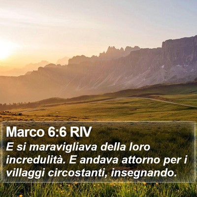 Marco 6:6 RIV Bible Verse Image