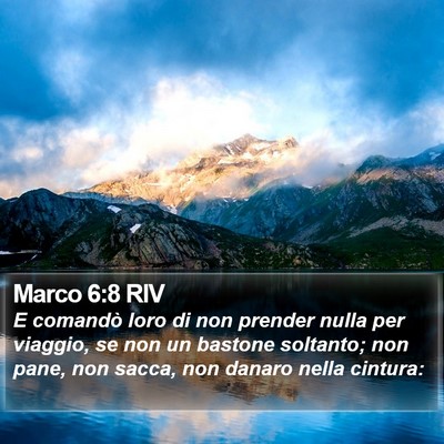 Marco 6:8 RIV Bible Verse Image