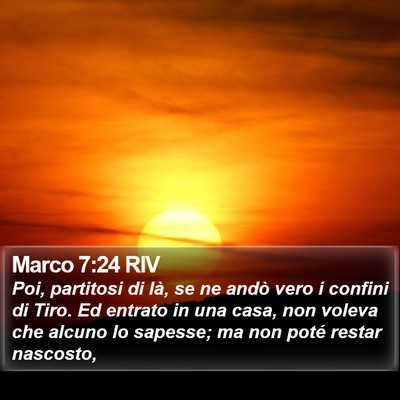 Marco 7:24 RIV Bible Verse Image