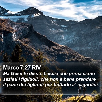Marco 7:27 RIV Bible Verse Image