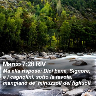 Marco 7:28 RIV Bible Verse Image