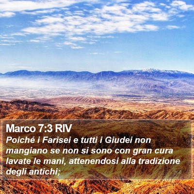 Marco 7:3 RIV Bible Verse Image