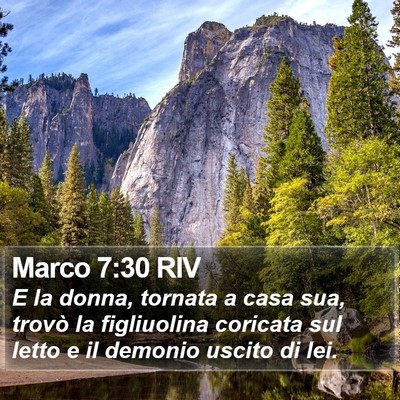 Marco 7:30 RIV Bible Verse Image