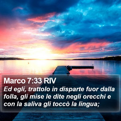 Marco 7:33 RIV Bible Verse Image