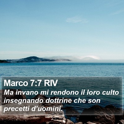 Marco 7:7 RIV Bible Verse Image